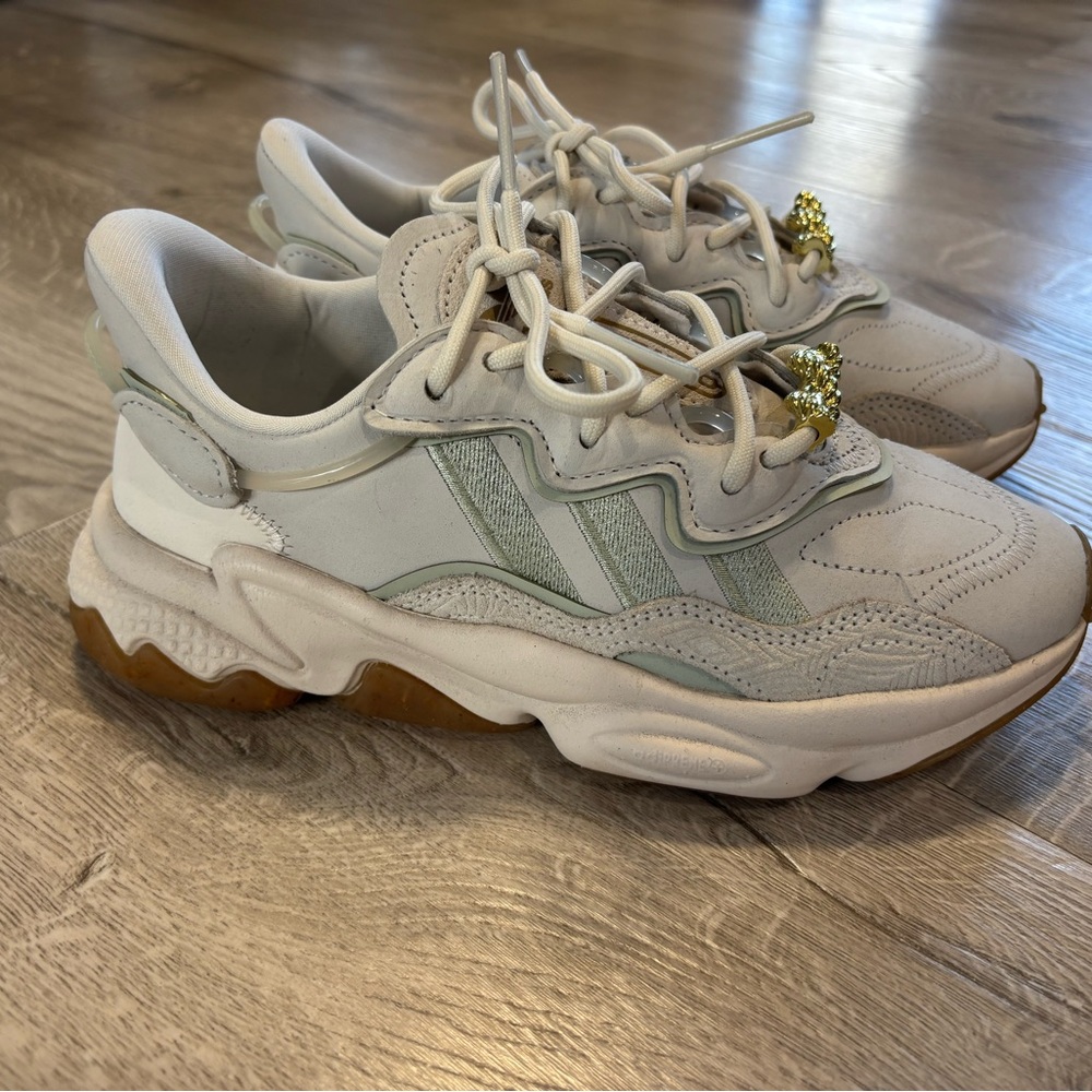 adidas Ozweego White Sneakers with Chunky Design and Thick Sole